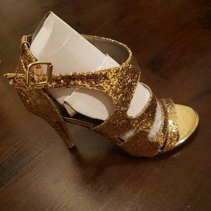 Gold Glittery heels